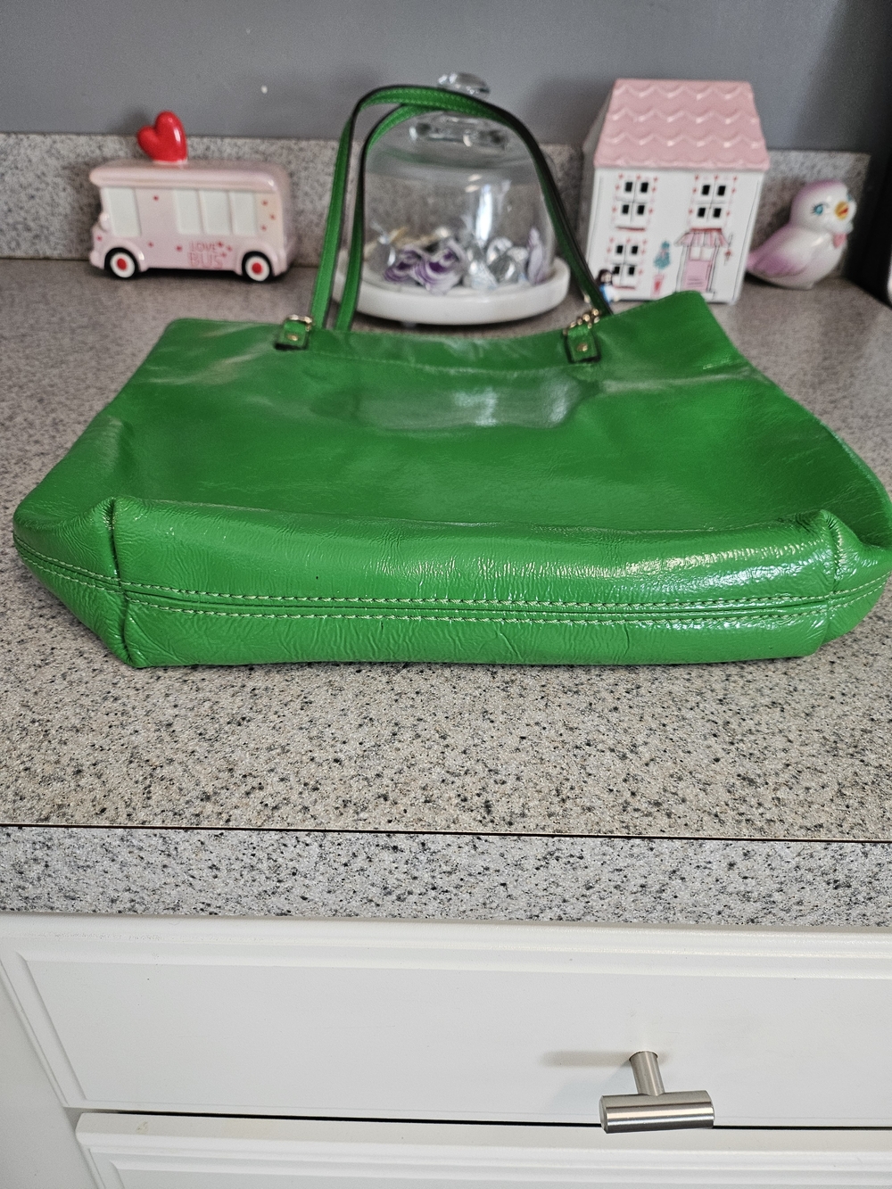 MICHAEL KORS Green Leather Tote with Gold Hardware - Picture 11 of 11
